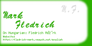 mark fledrich business card